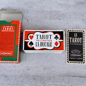 Ancien jeu de cartes tarot spécial cercle dos écossais axé