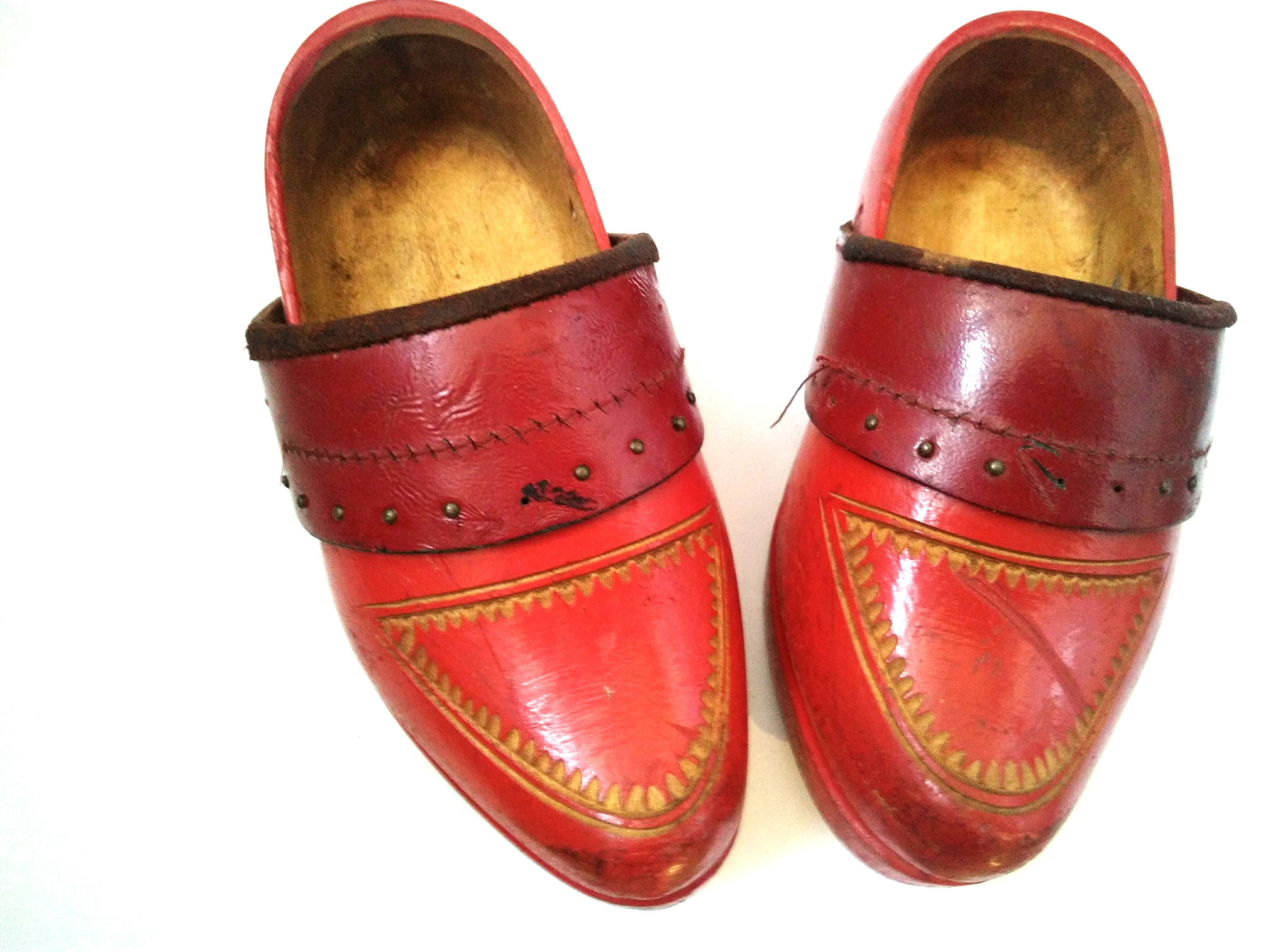 antique wooden clogs