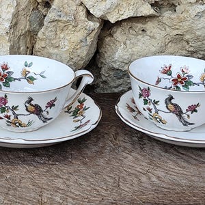 set of 2 cups and saucers les orchies
