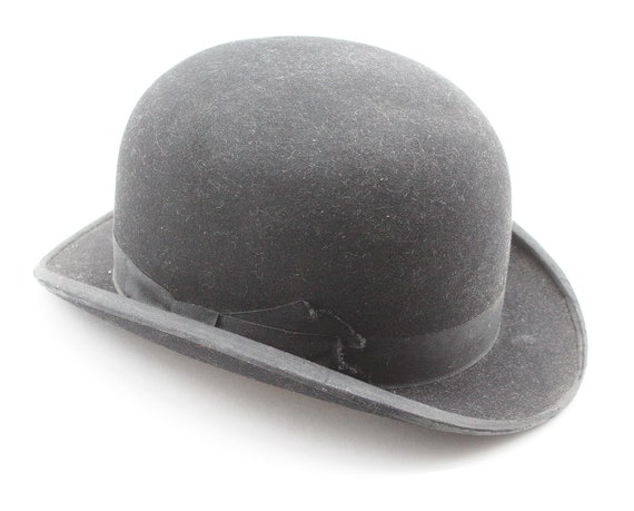 Vintage Black Bowler Hat - Etsy Australia