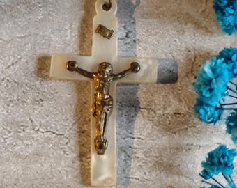 Chaine Plaqué Or Avec Croix Crucifix Oria - Occasion En Bon état, Style Classique