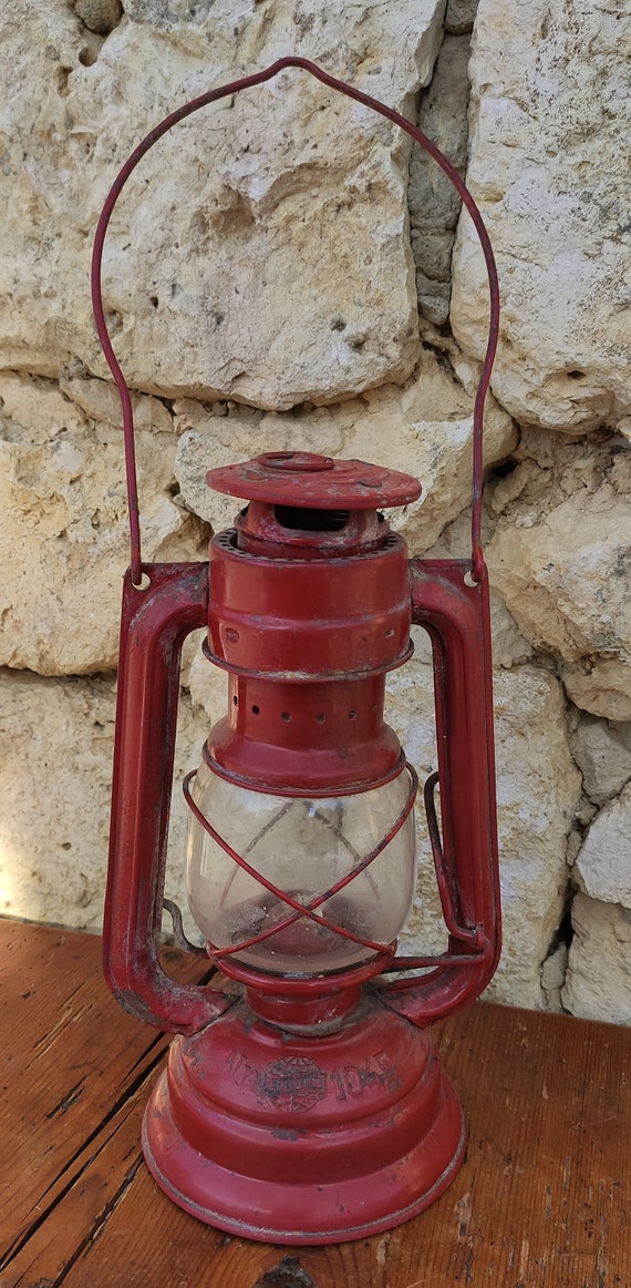 Antique red lamp deals
