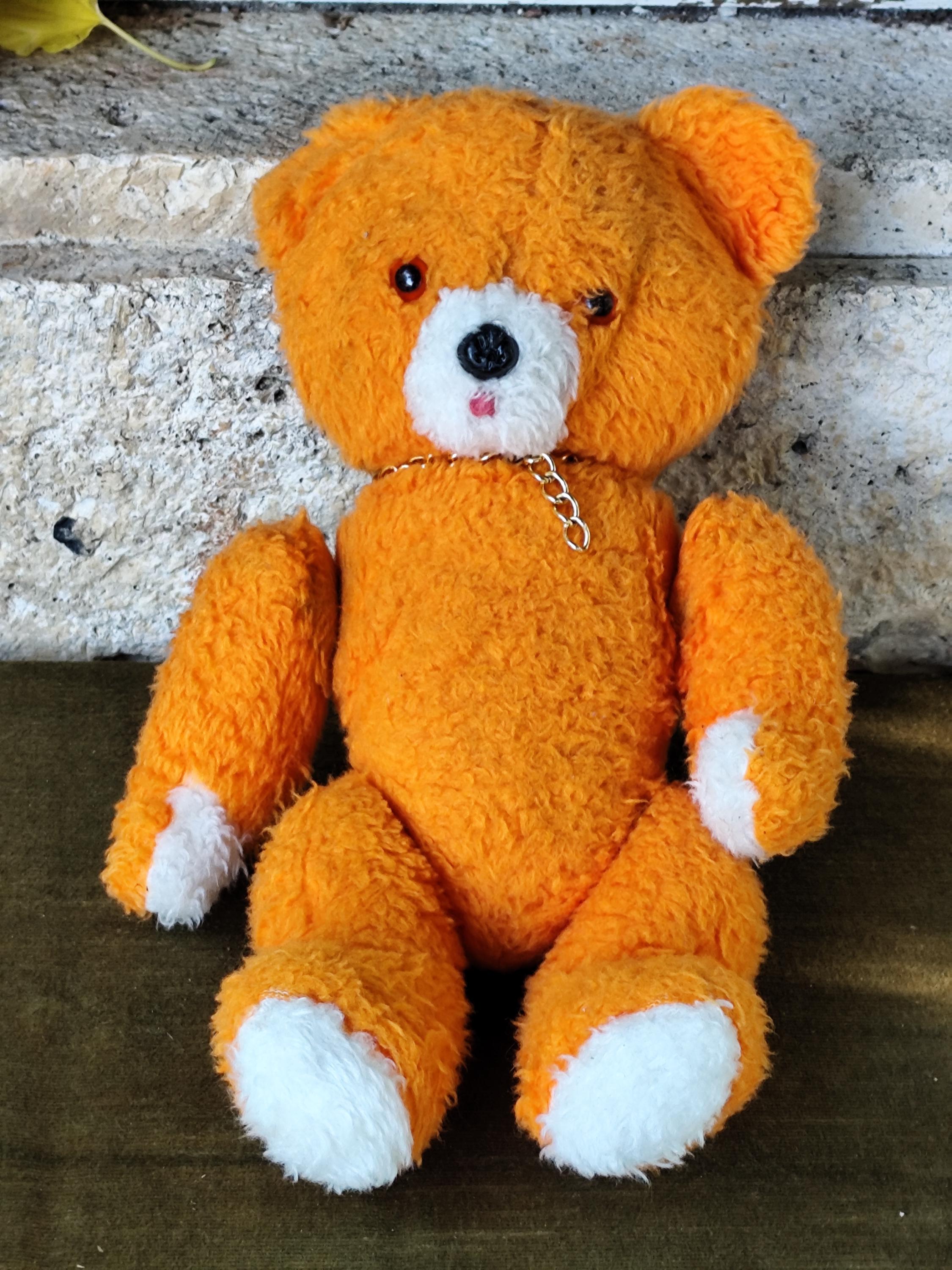 Vintage MINIATURE Golden 4 1/2” Teddy Bear PURE WOOL