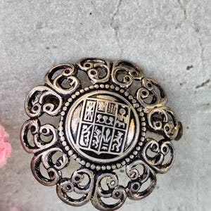 BROCHE ANCIENNE BLASON Beziers Coat Of Arms Armoirie Heraldique Pin EUR