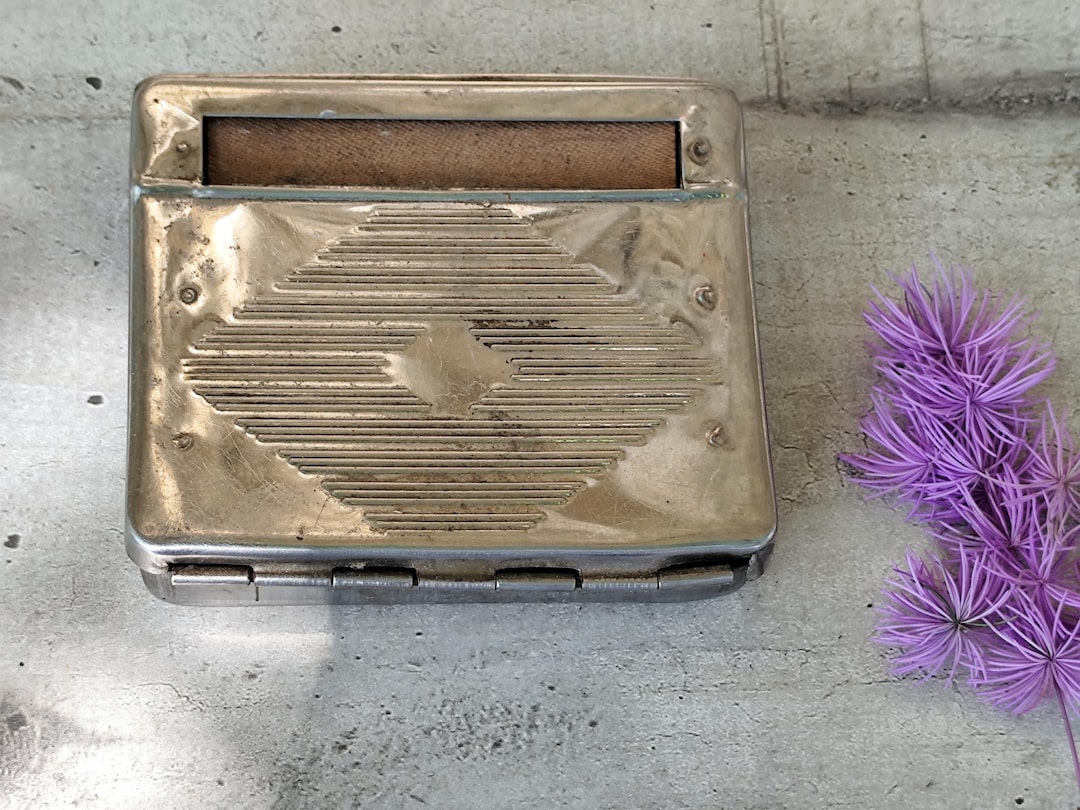 Vintage Metal Cigarette Rolling Box