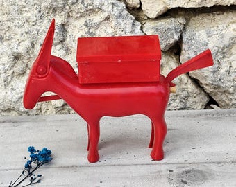 1930年代のヴィンテージ木製ロバシガレットディスペンサー - Etsy 日本