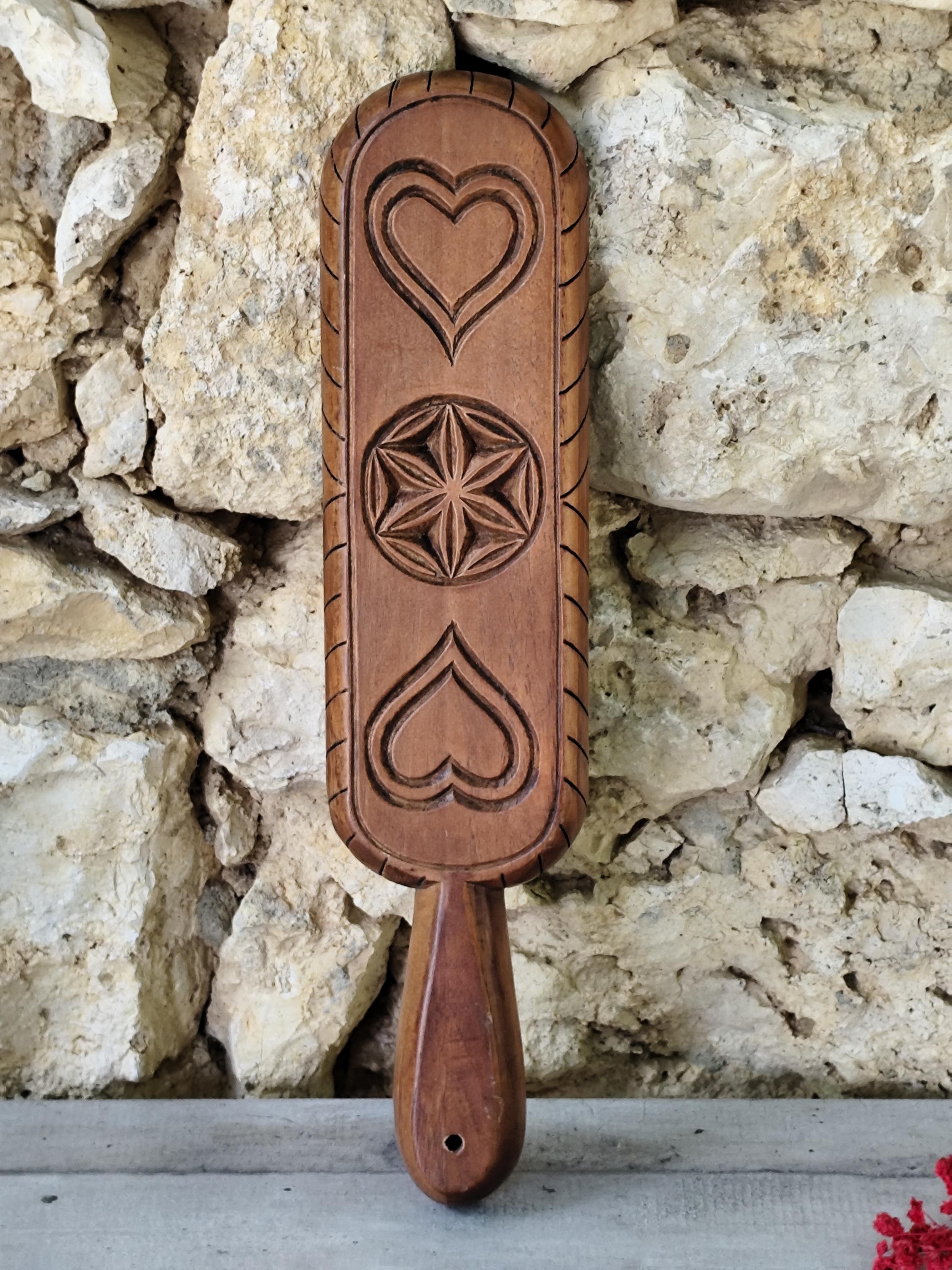 Old wooden butter plate