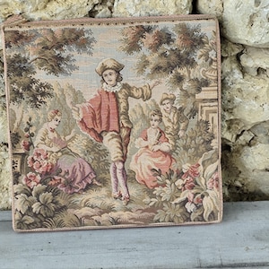 Old romantic tapestry painting