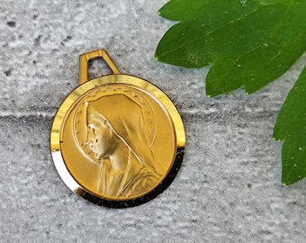 Virgin mary  lourdes medal