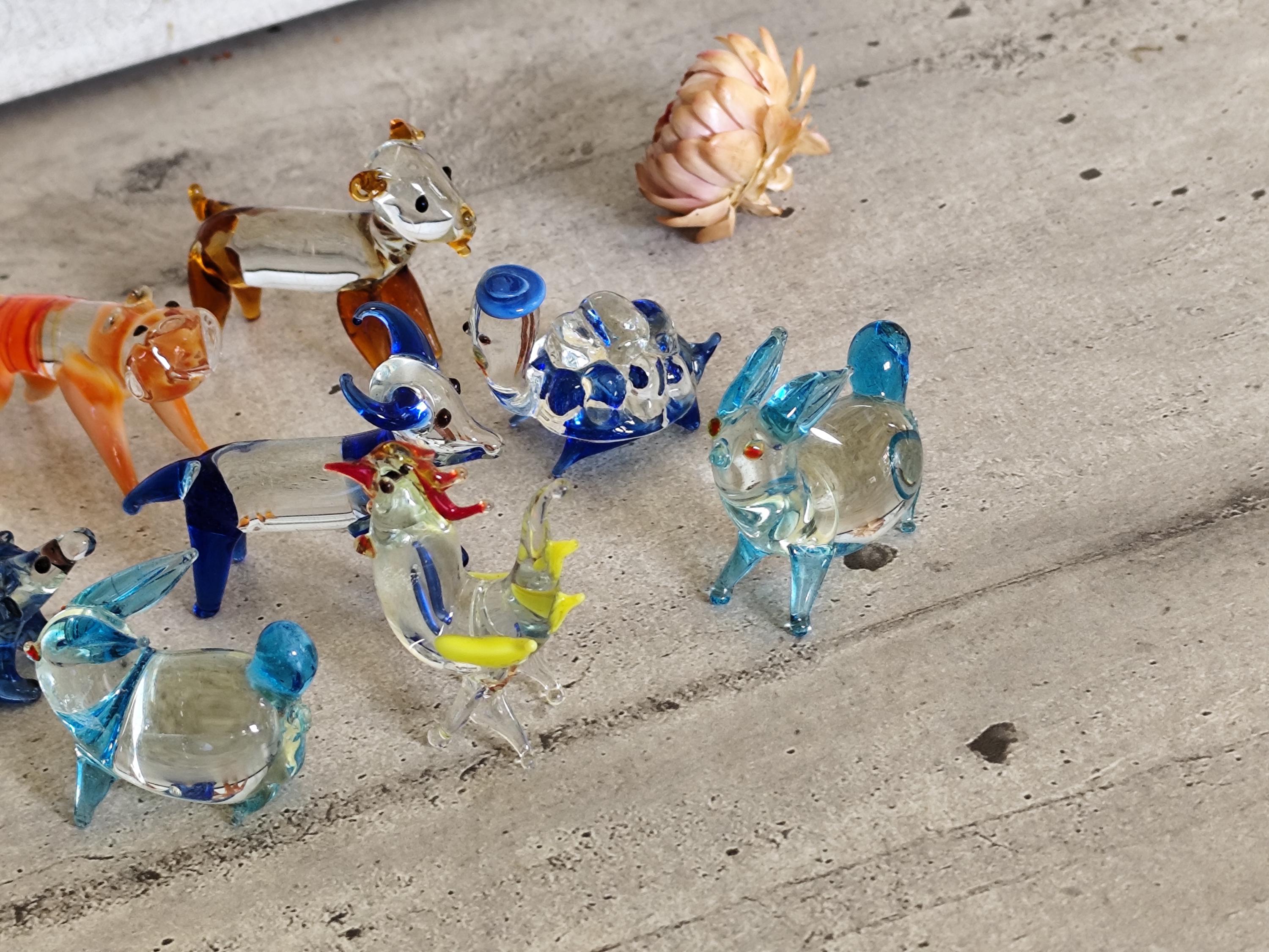 Vintage Murano Style Hand Blown Glass Animals - Etsy