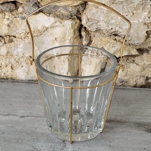 old glass ice bucket
