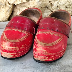vintage wooden clog