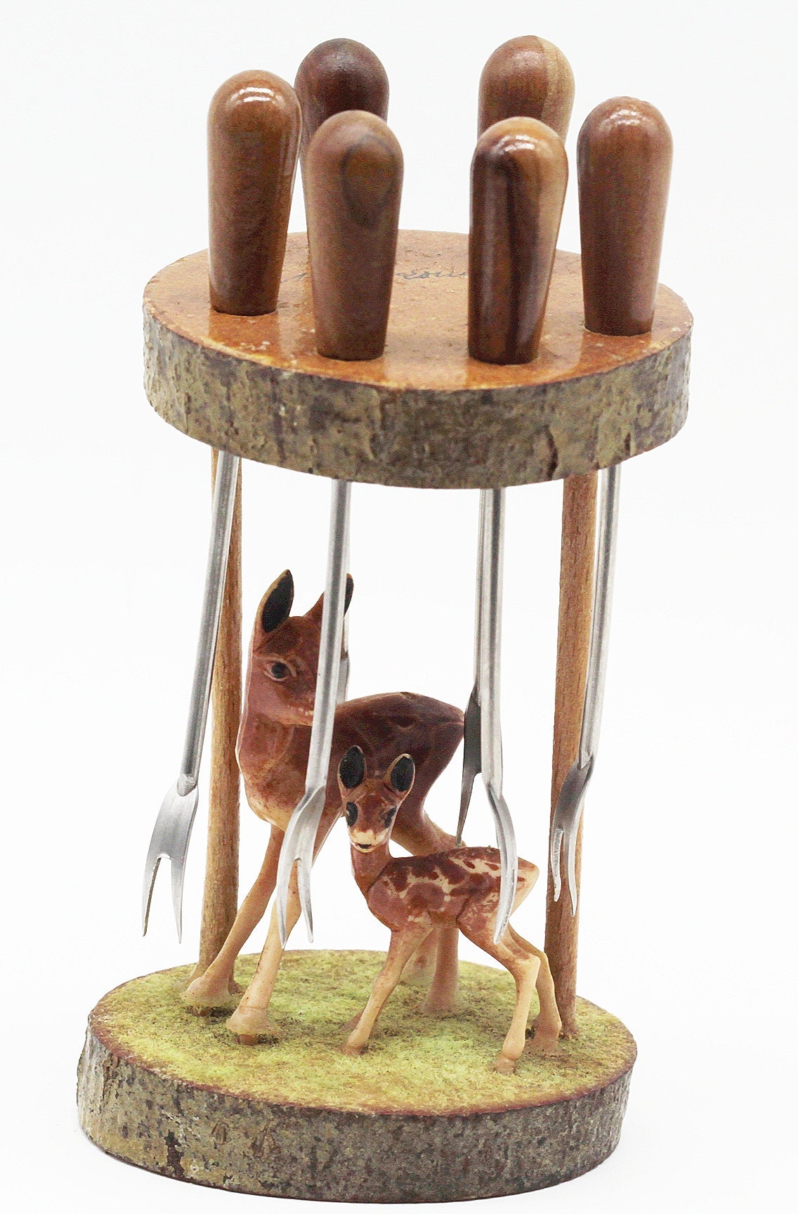 Rare 6 Piques Aperitif Coquillage ou Escargots Vintage Souvenir Mont Louis