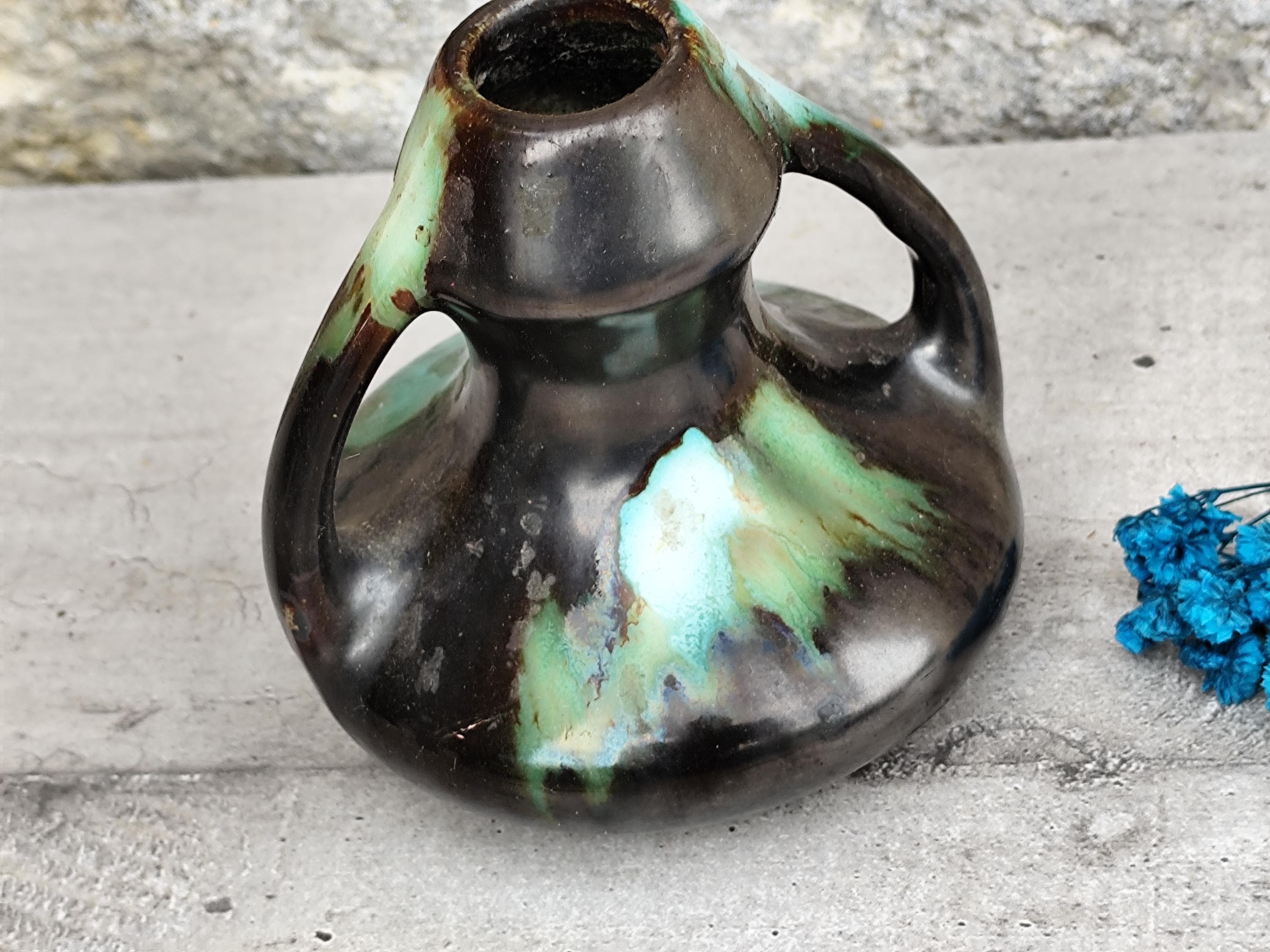 60年代/70年代のレトロな模様の陶器の花瓶 - Etsy 日本