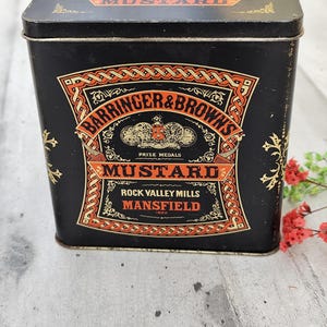 rare mustard Barrington browns tin box