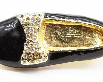pins en clips Kleding & schoenclips Schoenclips Vintage jaren 70 schoen clips zwart &goud prachtige schoen accessoires mode sieraden Sieraden Broches 
