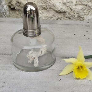 vintage glass oil lamp