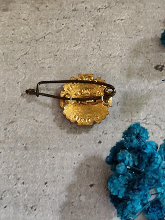 Broche ancienne don du sang en email - image 3