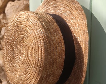 Willy's Paris straw boater hat