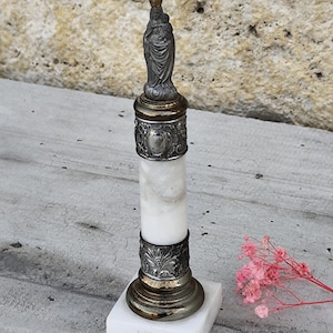 vintage plaster Virgin mary statue