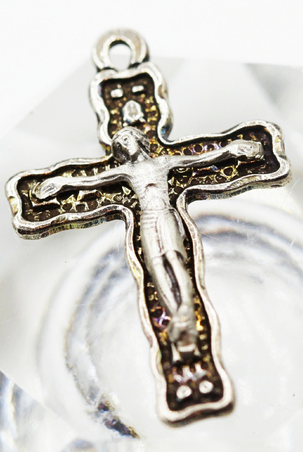Ancien Pendentif Croix Saint Christophe