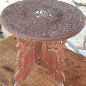 vintage Hardwood Side Table