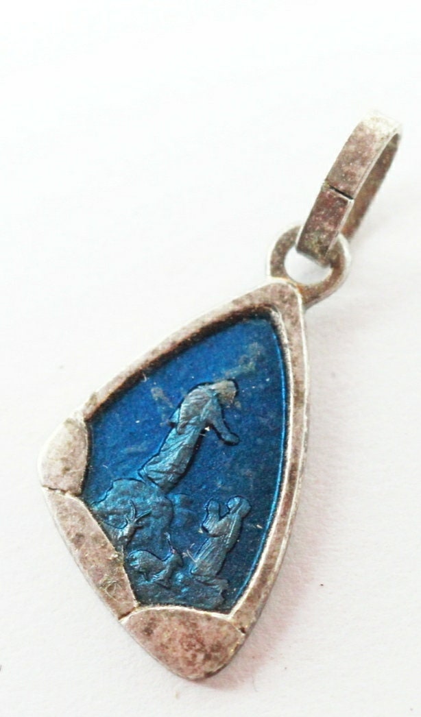 Rare Médaille Jésus Christ en Email