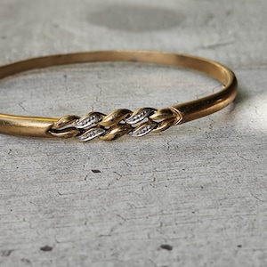 Vintage twisted metal bangle bracelet