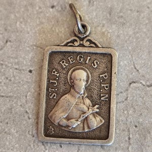 seltene religiöse Medaille des Heiligen Regis