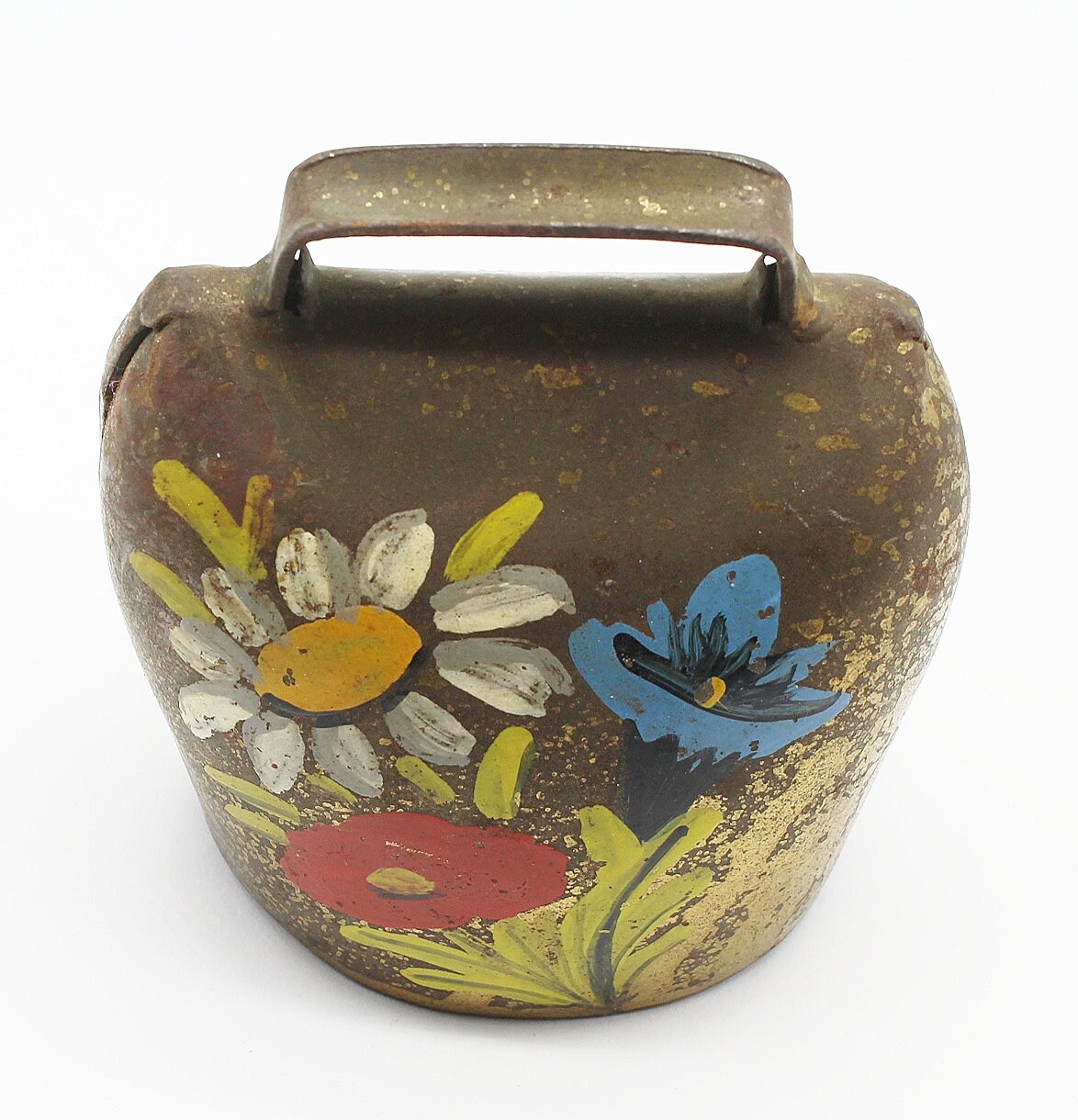 Ancienne Cloche Peinte à La Main