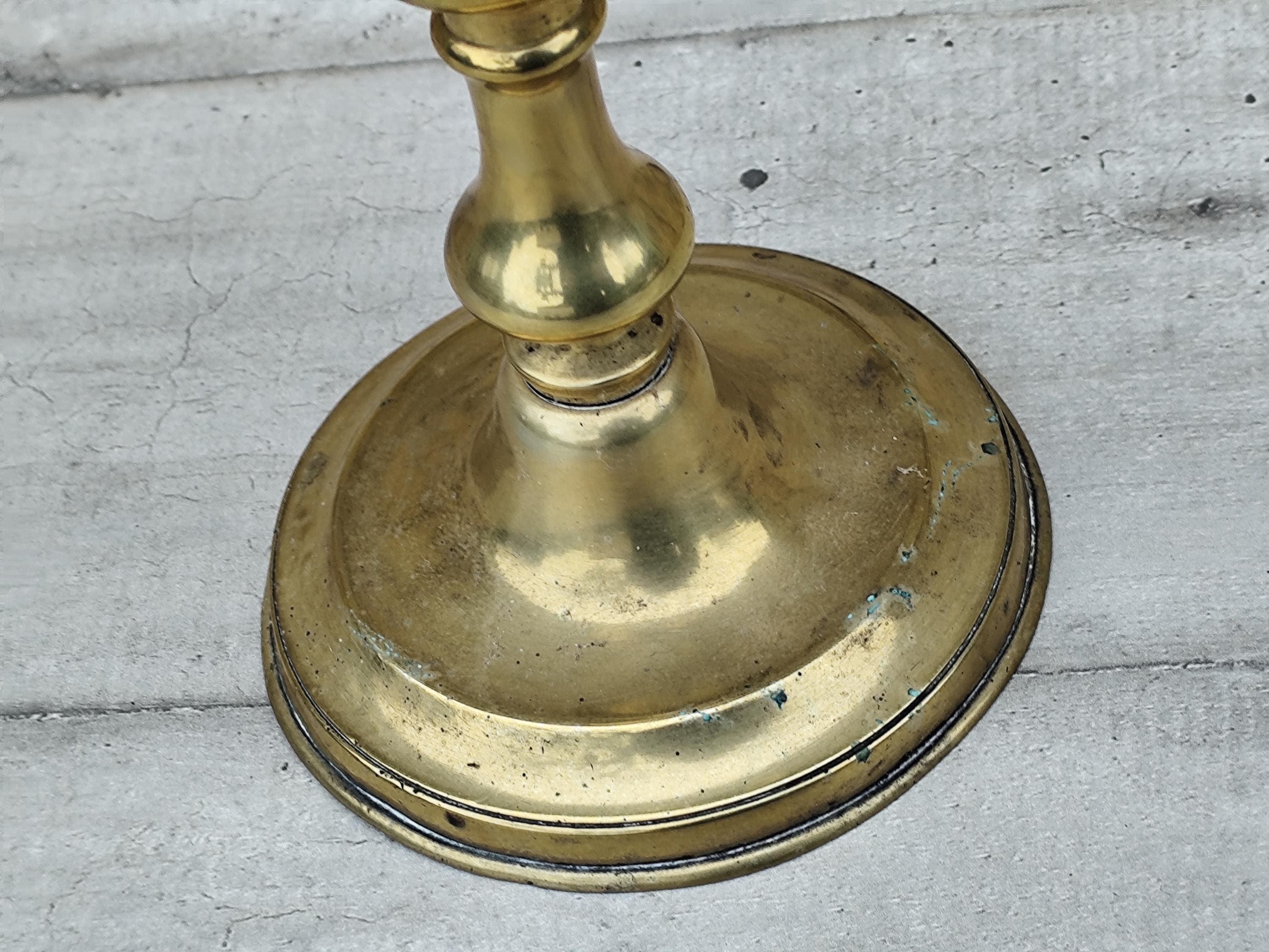 Lampe à pétrole ancienne verre ambré et métal – vintage - Antiquités