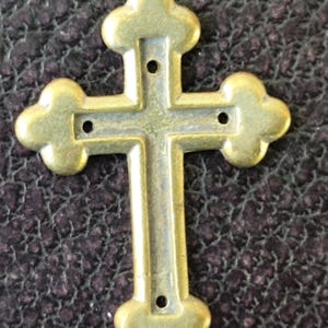 Antique brass cross pendant