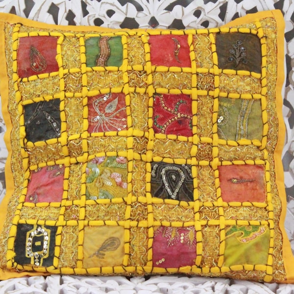 ancienne housse de coussin hippie