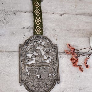 vintage metal decorative plate