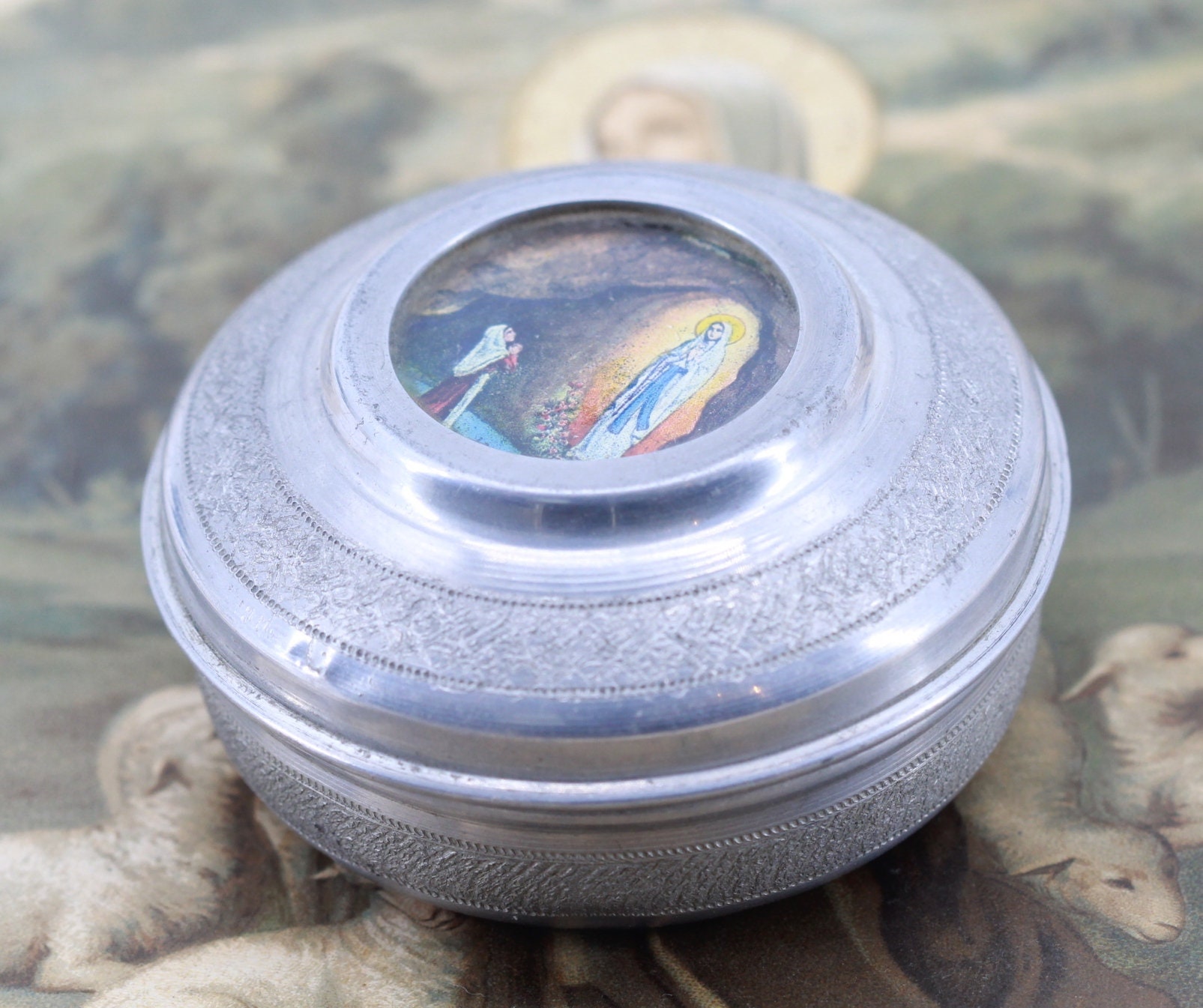 Ancienne Boite à Chapelets de Lourdes