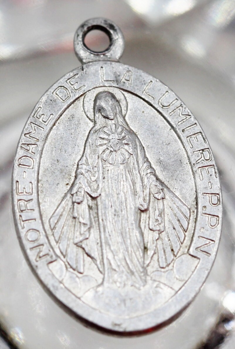 Rare Médaille Religieuse Notre Dame de La Lumière