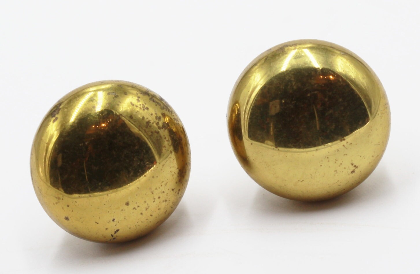 Anciennes Poignées de Tiroirs Rondes Dorées