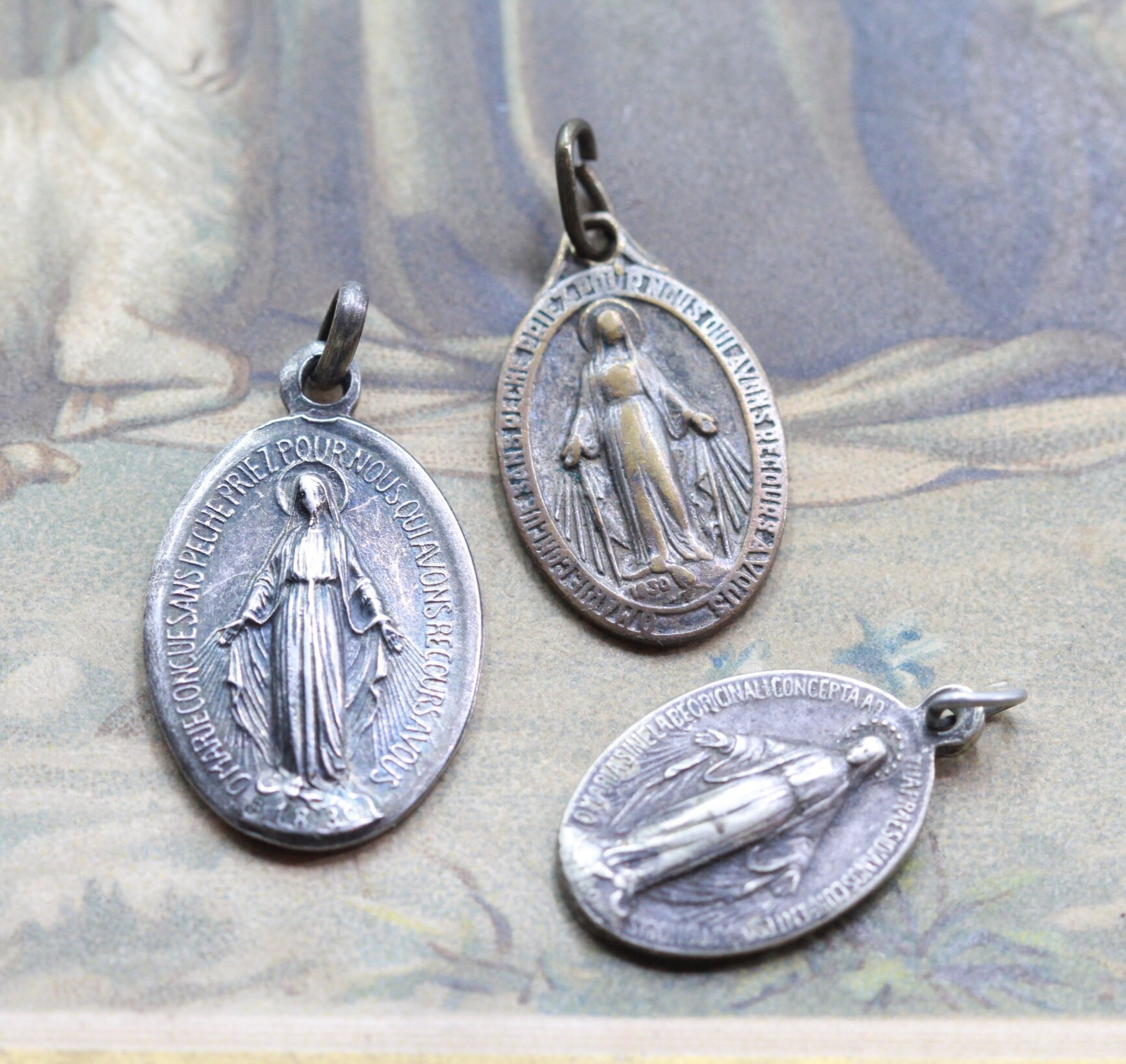 Lot de 3 Médailles Religieuses Anciennes