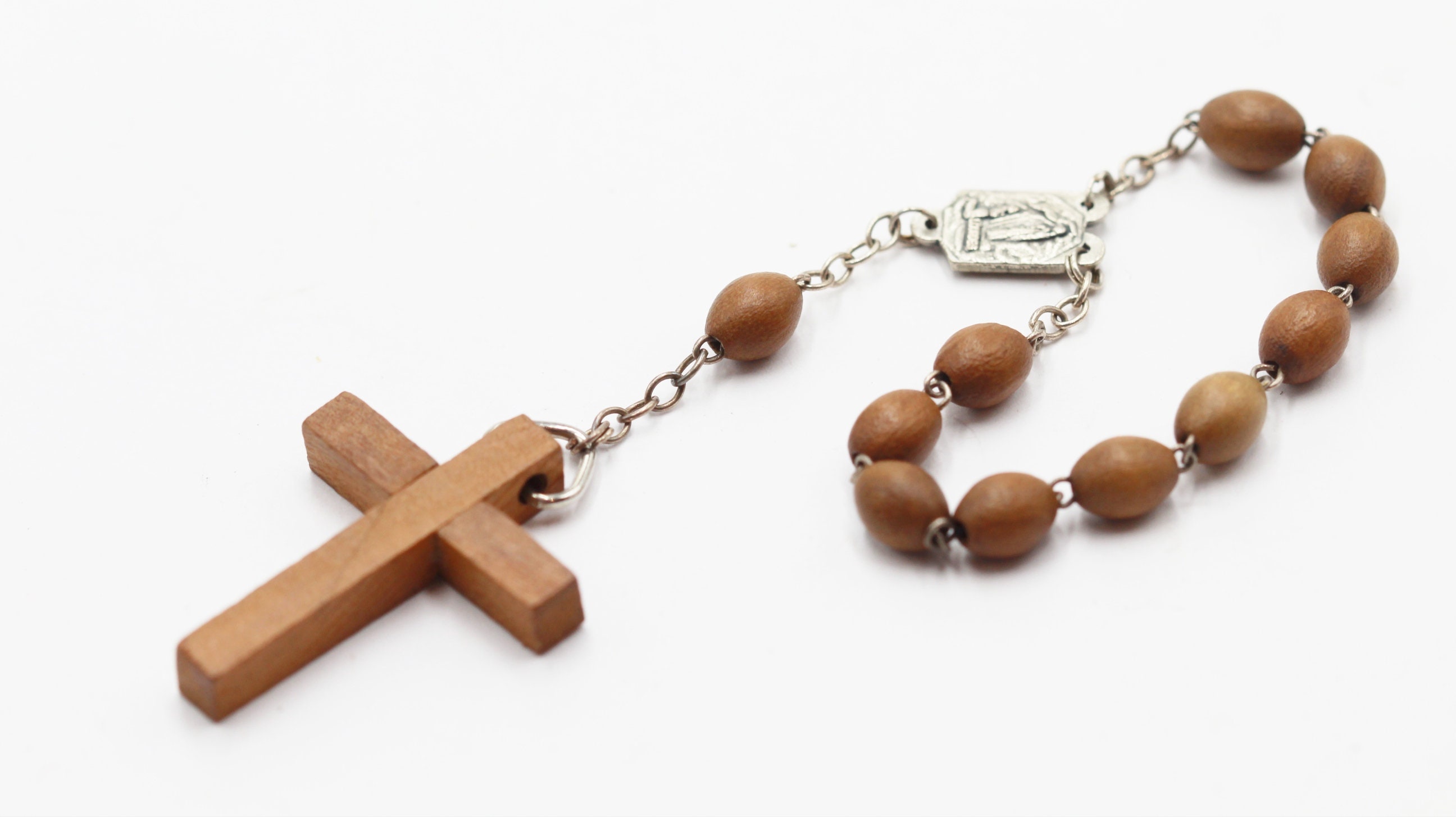 Ancien Dizainier Chapelet en Bois