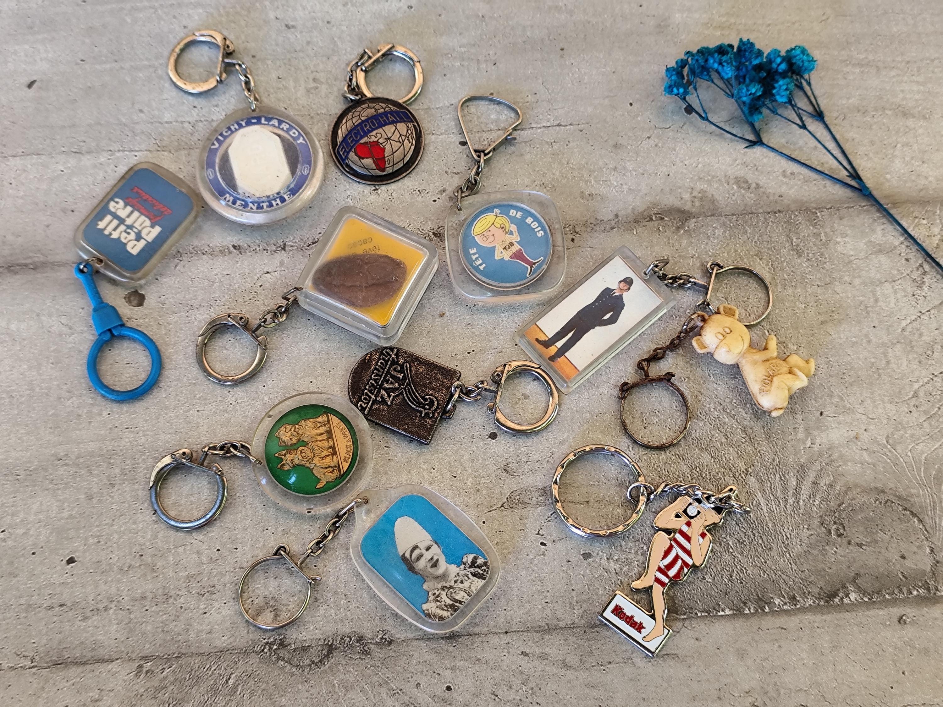 Vintage Advertising Keychain Set - Etsy
