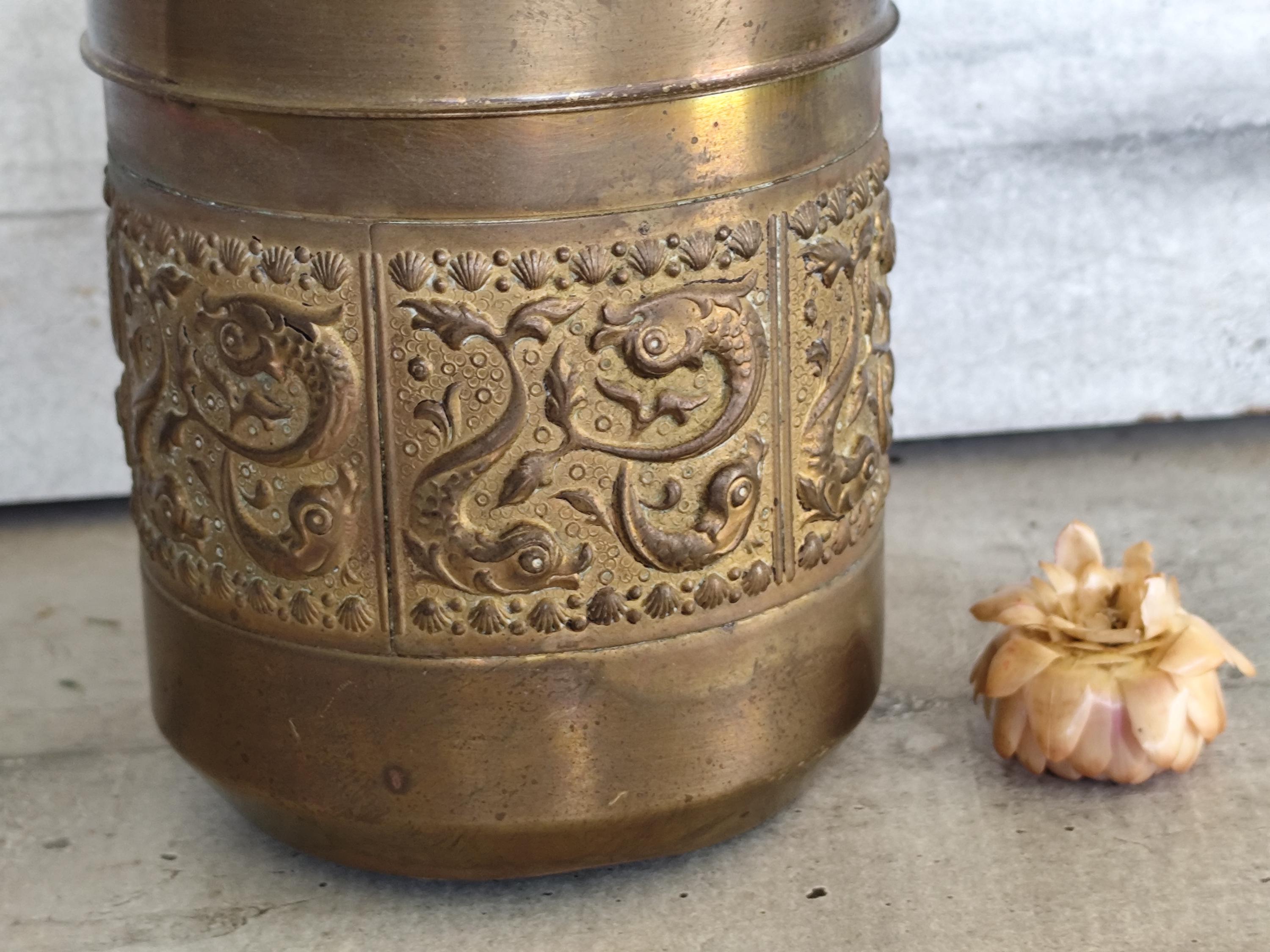 アンティーク真鍮のタバコ入れ - Etsy 日本