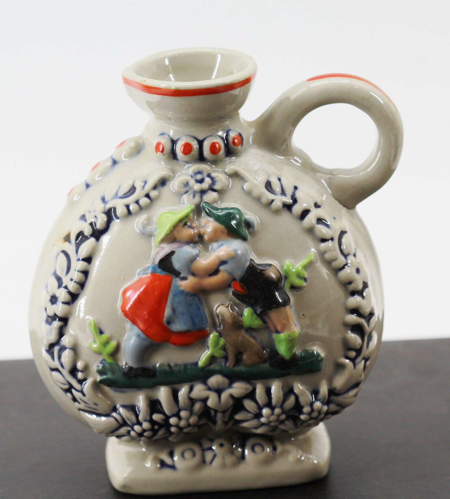 Ancienne Carafe à Liqueur en Céramique Autrichienne