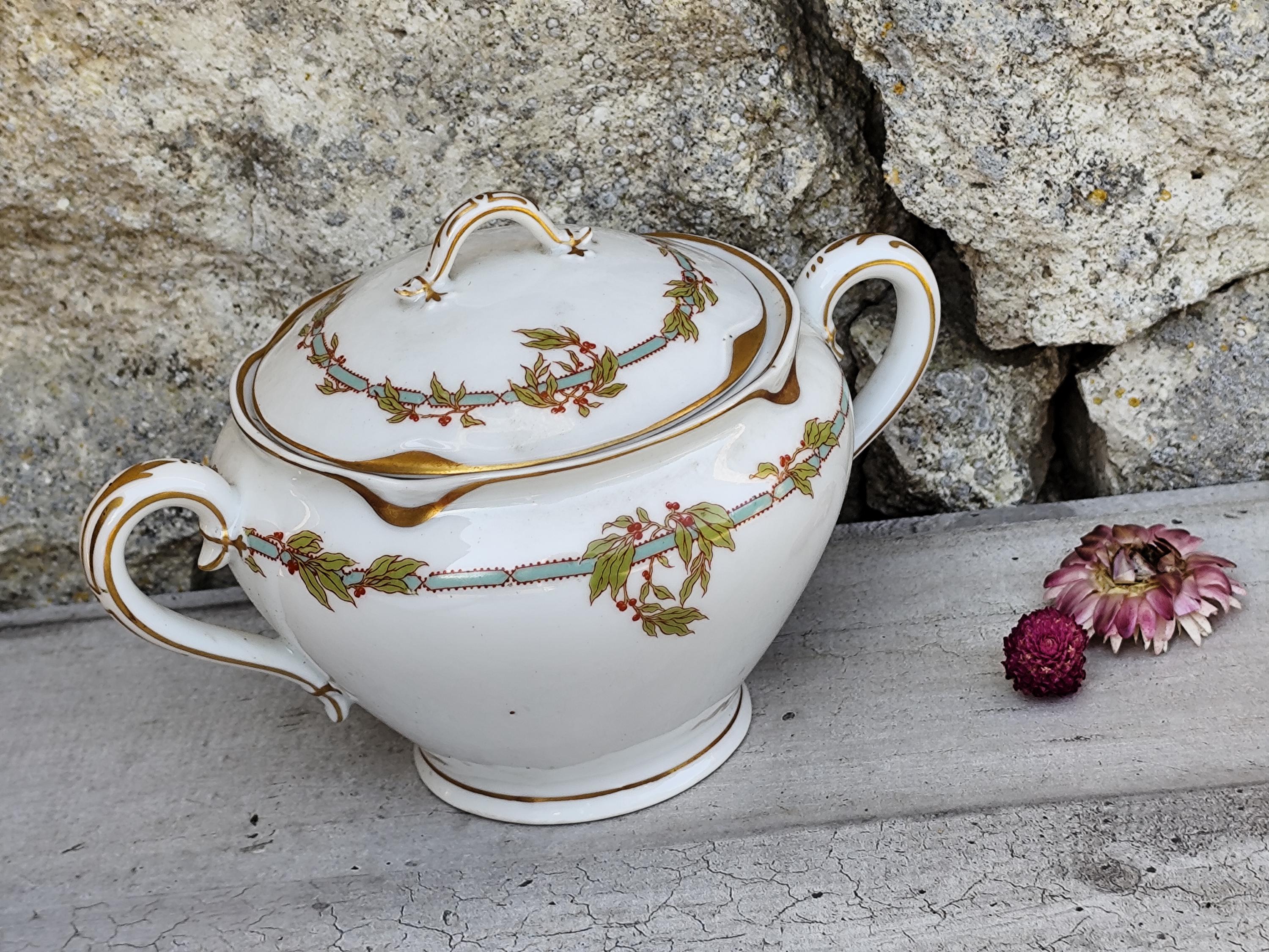 古い器　ヴィンテージ　希少 アンティークの番号入りHaviland France磁器製シュガーボウル - Etsy 日本