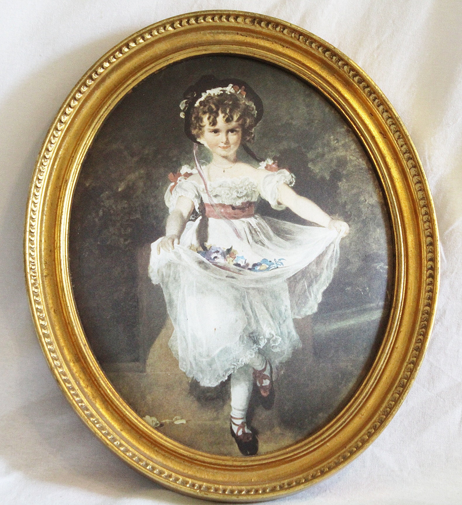 Tableau Fille en Tissu