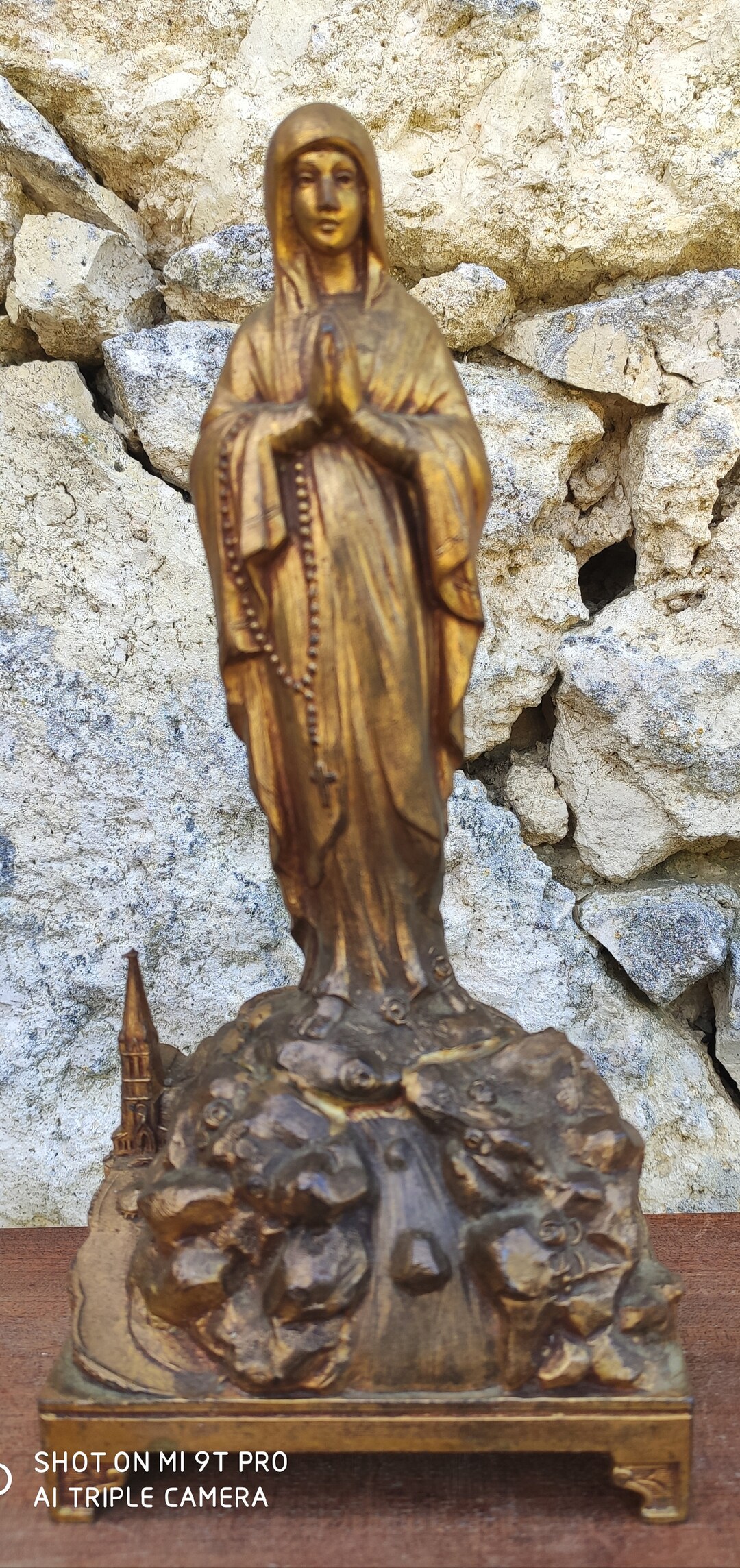 Rare Statue of Virgin Mary Apparition Our Lady of Lourdes in Metal - Etsy