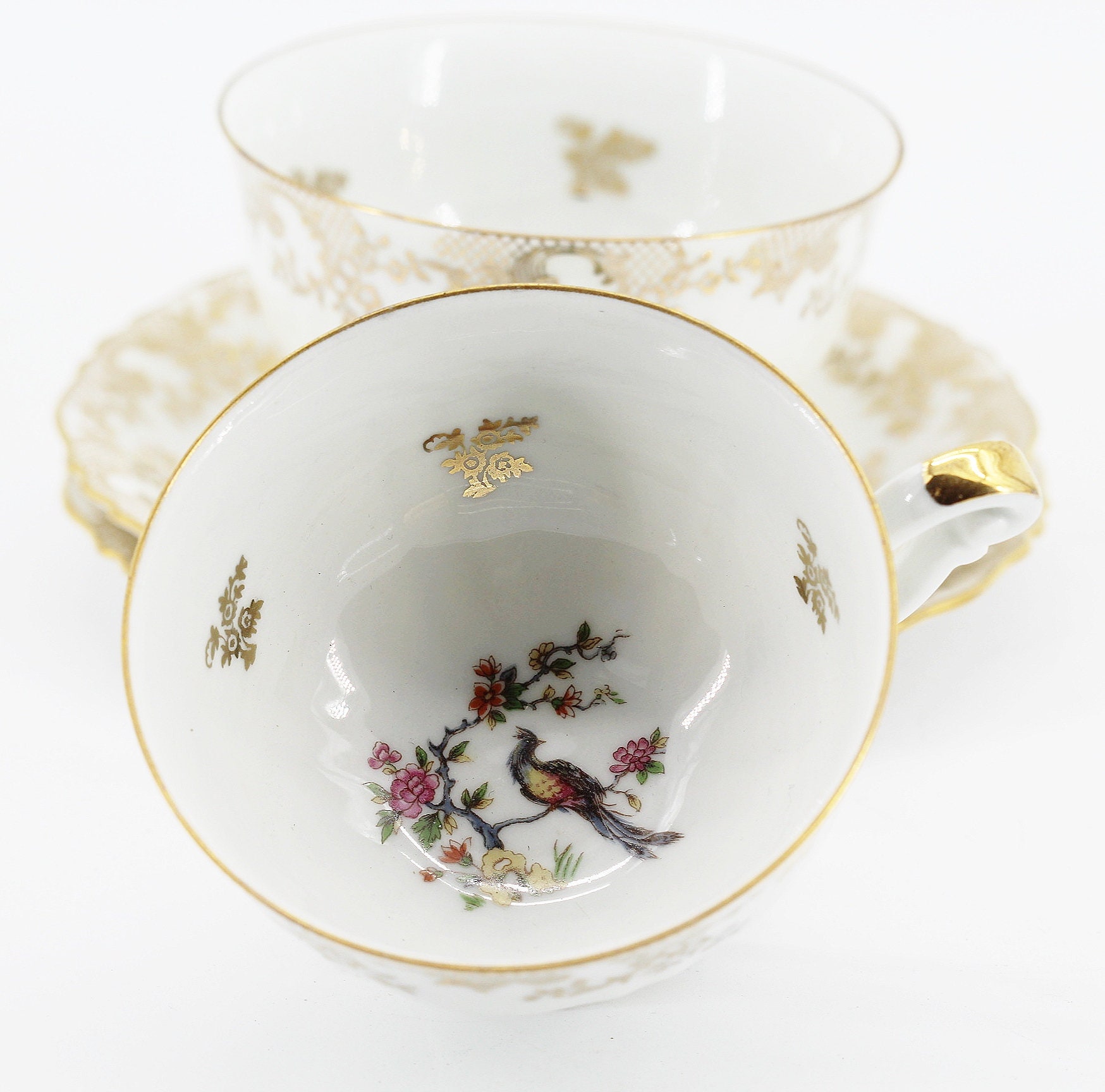 Lot de 2 Tasses et Sous Tasse Ancienne Haviland