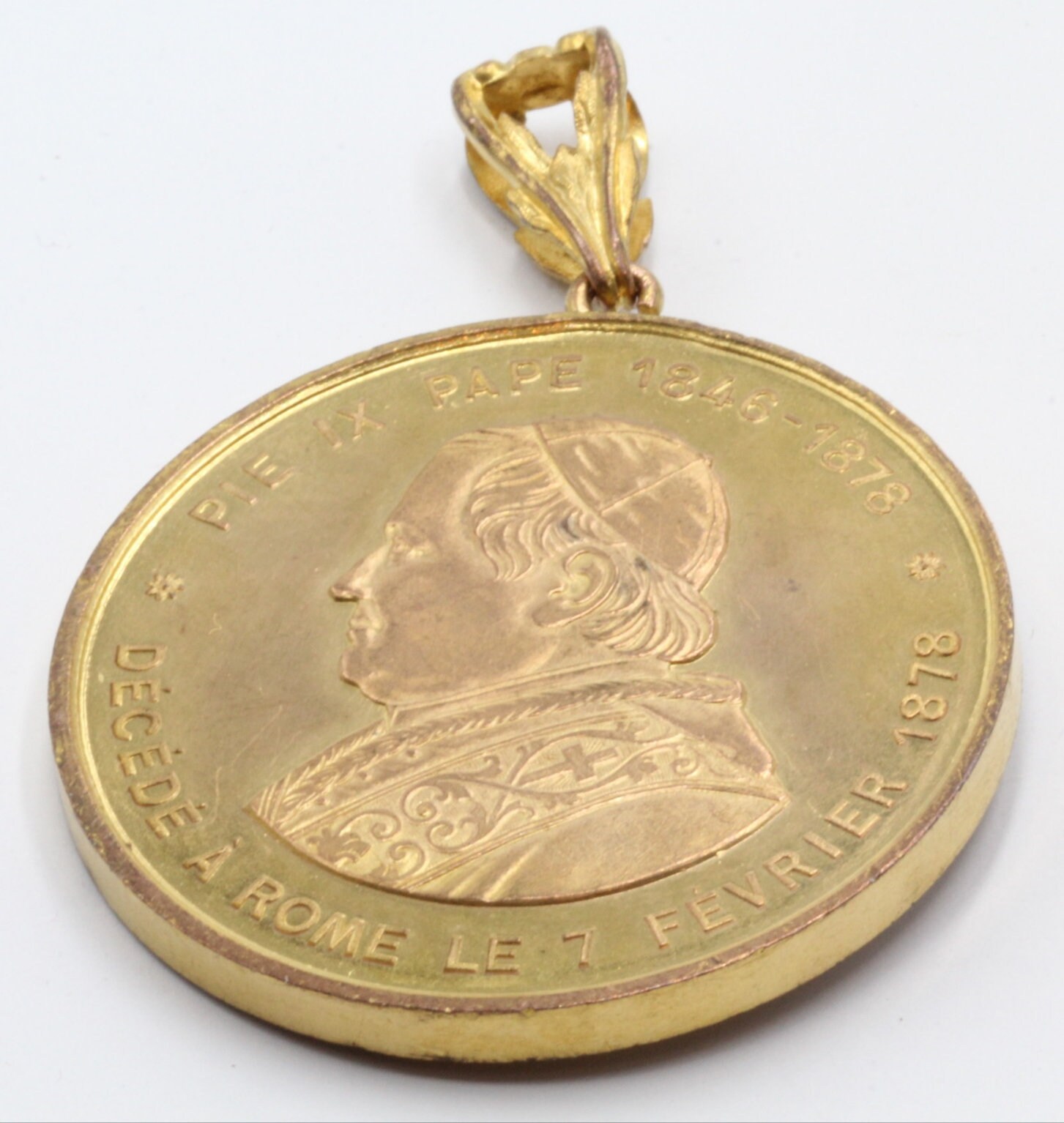 Rare Grande Médaille Pape Pi Ix