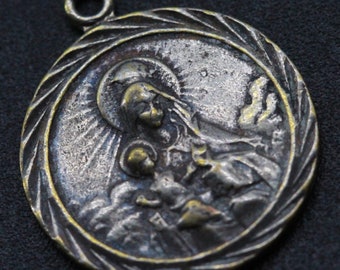 rare Virgin mary medal