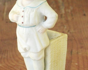 vintage boy vase