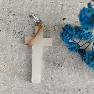 Stone cross pendant